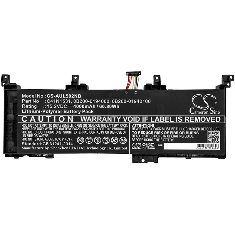 Battery Replacement for Asus ROG STRIX GL502VSK GL502VS-GZ164T G502VSK GL502VS-GZ222T G502VS-FY032T GL502VS-FY353T GL502VS-FI126T ROG G502VS-FY032T GL502VS-GZ223T 0B200-0194000 0B200-01940100 C41N1531
