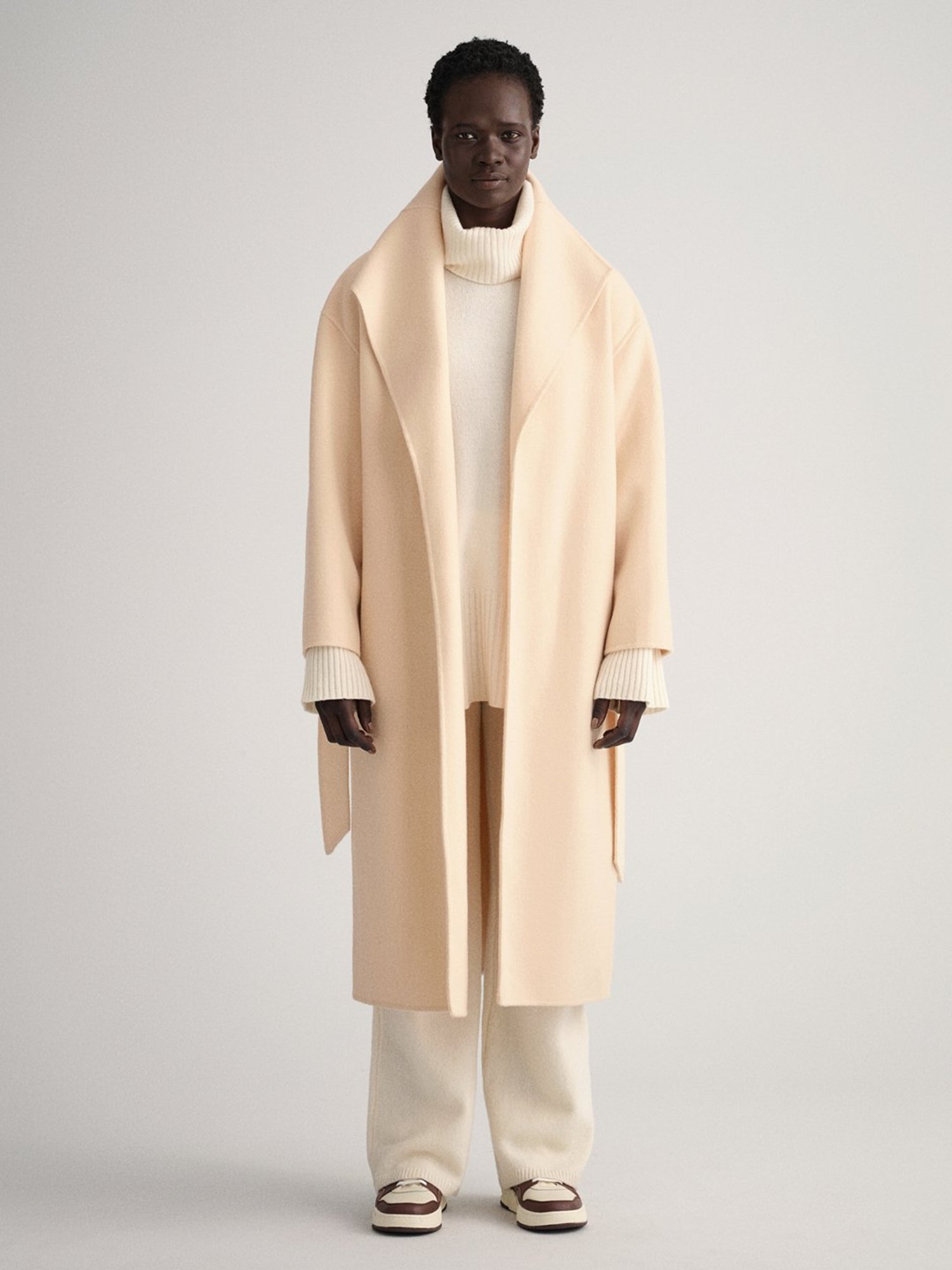 GANT Beige Full Sleeves Overcoat