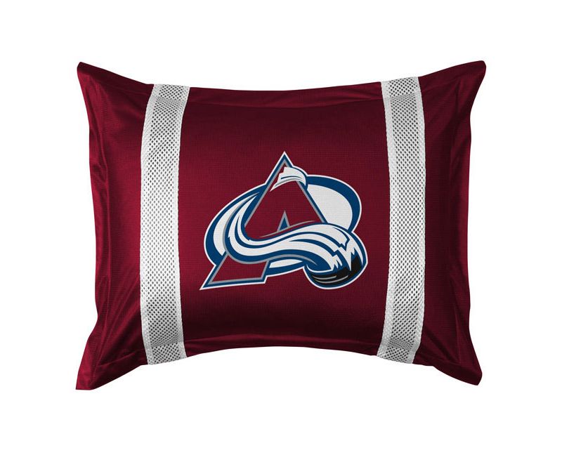 NHL Pillow Sham Sidelines Bed Accessory - Colorado Avalanche..