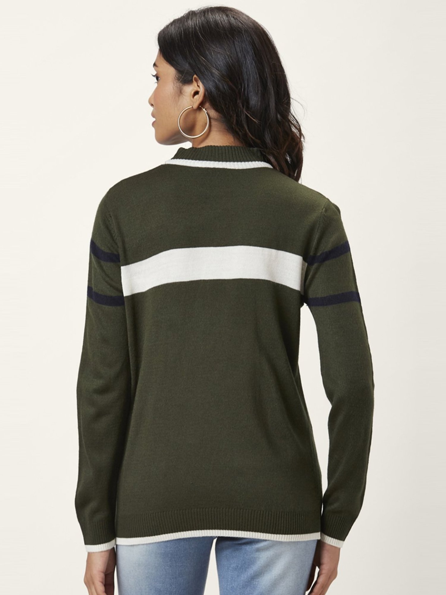 Honey by Pantaloons Green Printed Sweater