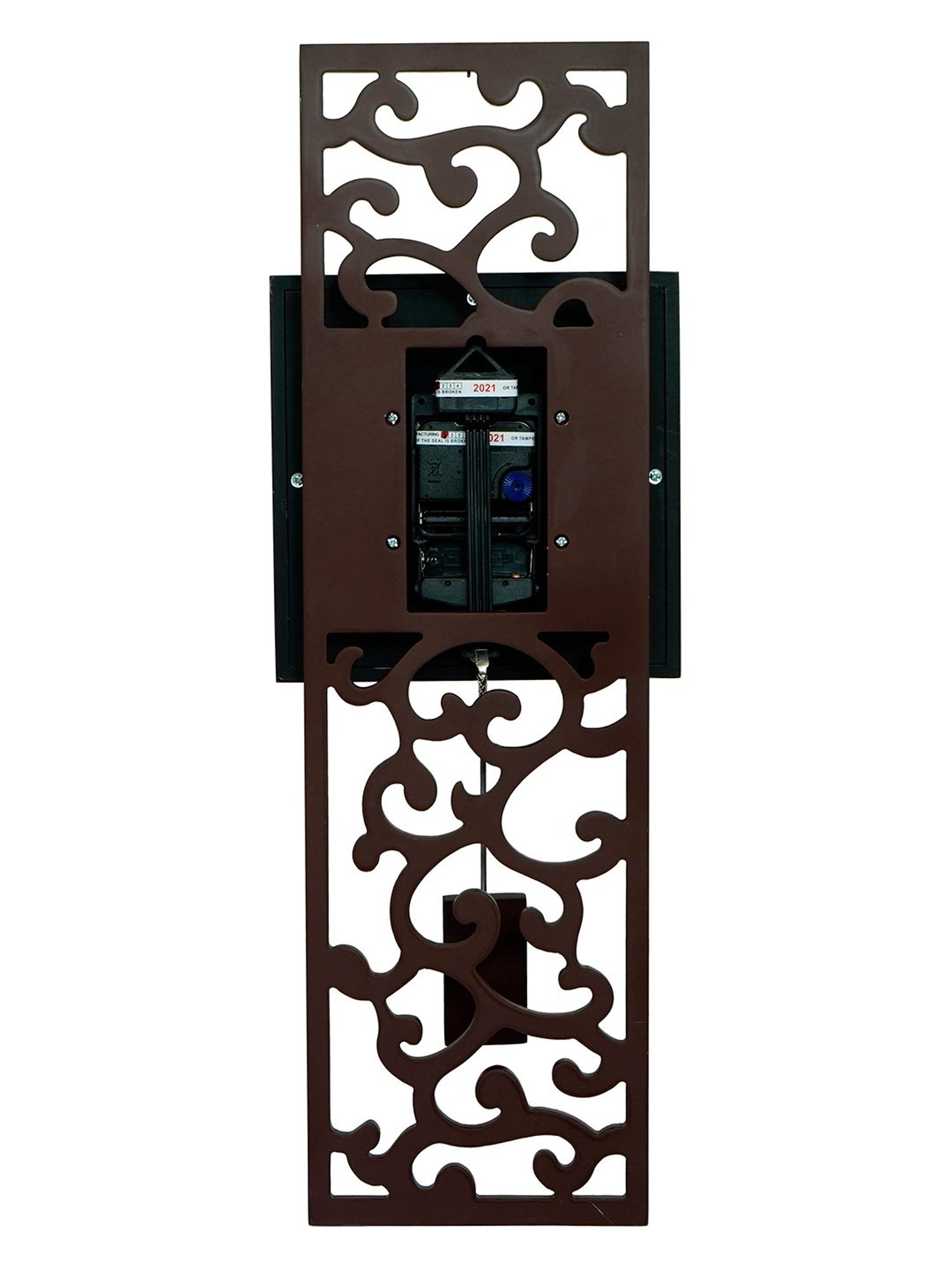 CHRONIKLE Vertical Rosewood Brown Wood Wall Clock