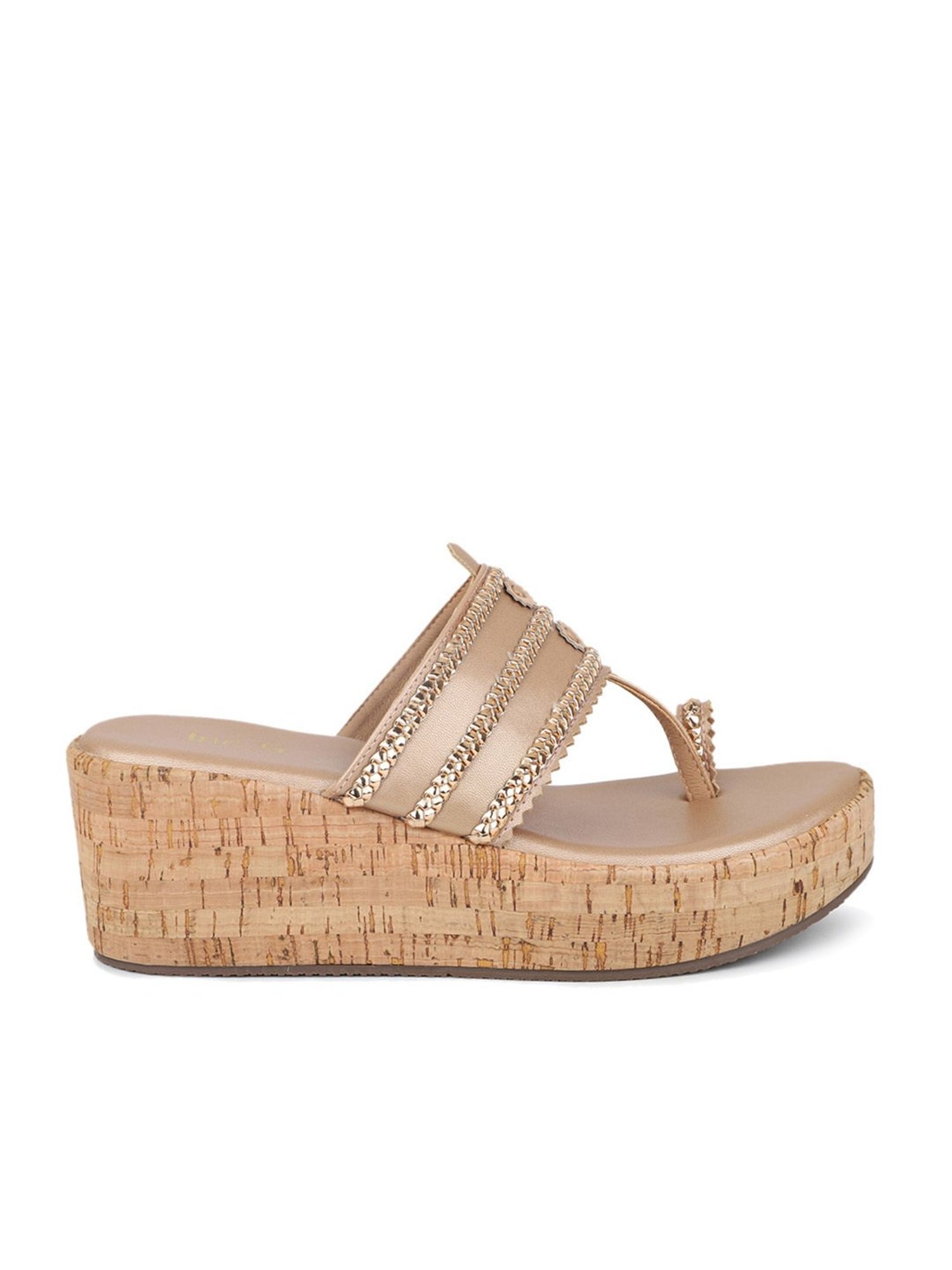 Inc.5 Women's Rose Gold Toe Ring Wedges