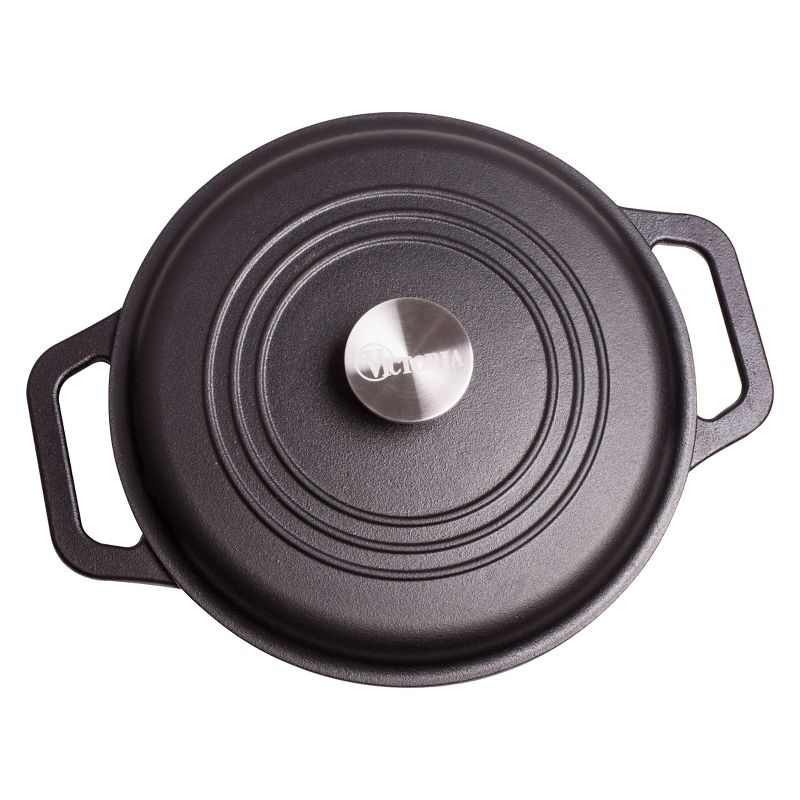 Kamado Joe 5.5 Quart Thick Walled Cast Iron Dutch Oven Outdoor Camping Cookware