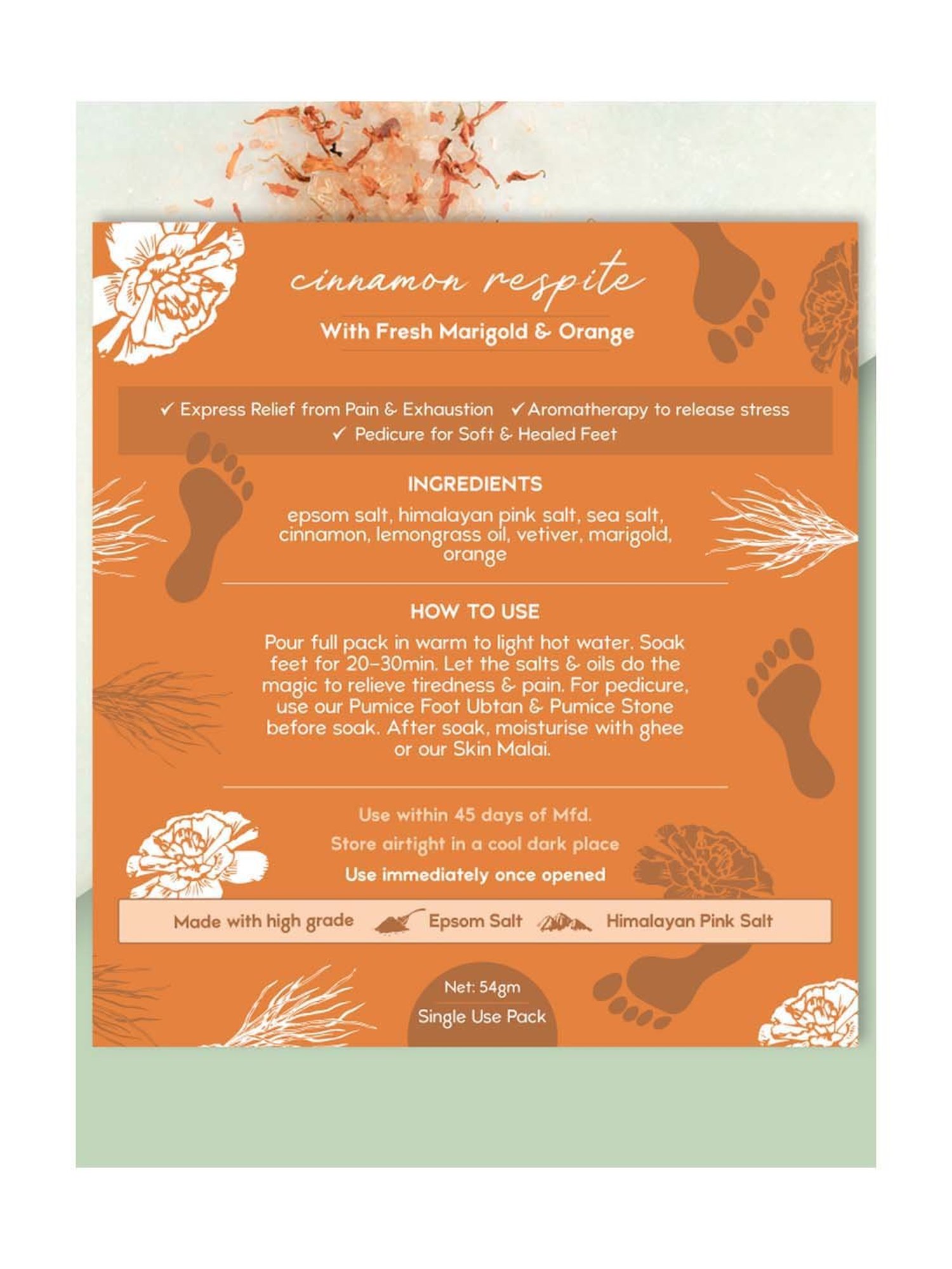 Nat Habit Cinnamon Respite Foot Salt Pack of 2 - 108 gm