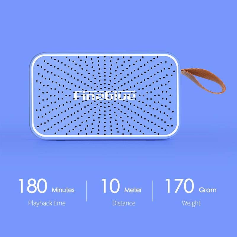 Fineblue MK12 Wireless Bluetooth Speaker Loudspeaker Super Stereo Deep Bass Subwoofer Support Headset Handsfree Sound Support TF (Black)