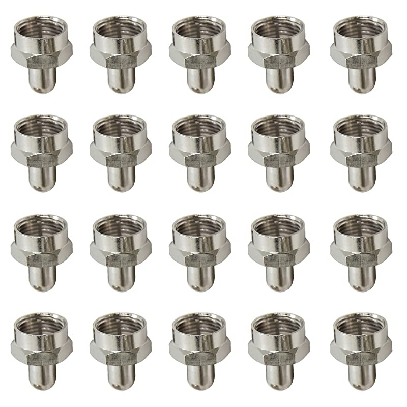 20-Pack F Type Terminator Caps with 75 Ohm Resistor for TV Amplifier Splitter Coax Cable Outlets Wall Plates F Female Conectors, Reduce Signal Loss and Reflection