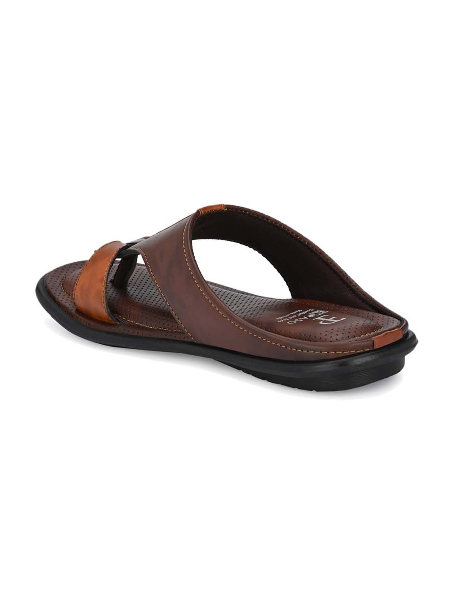 El Paso Men's Brown Toe Ring Sandals