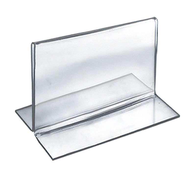 Azar 5" x 3.5" Double-Foot Acrylic Sign Holder 10ct