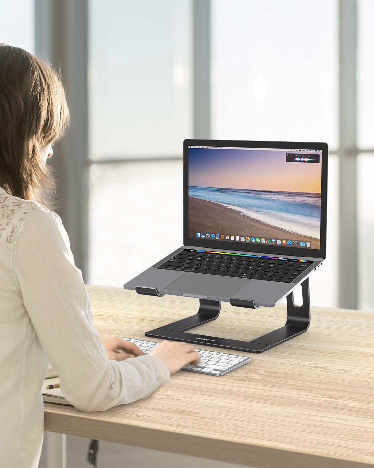 Laptop Stand, Ergonomic Aluminum Laptop Mount Computer Stand for 10-15.6" Laptops, Detachable Laptop Riser Notebook Holder Stand Compatible with MacBook Air Pro, Dell XPS, Lenovo More