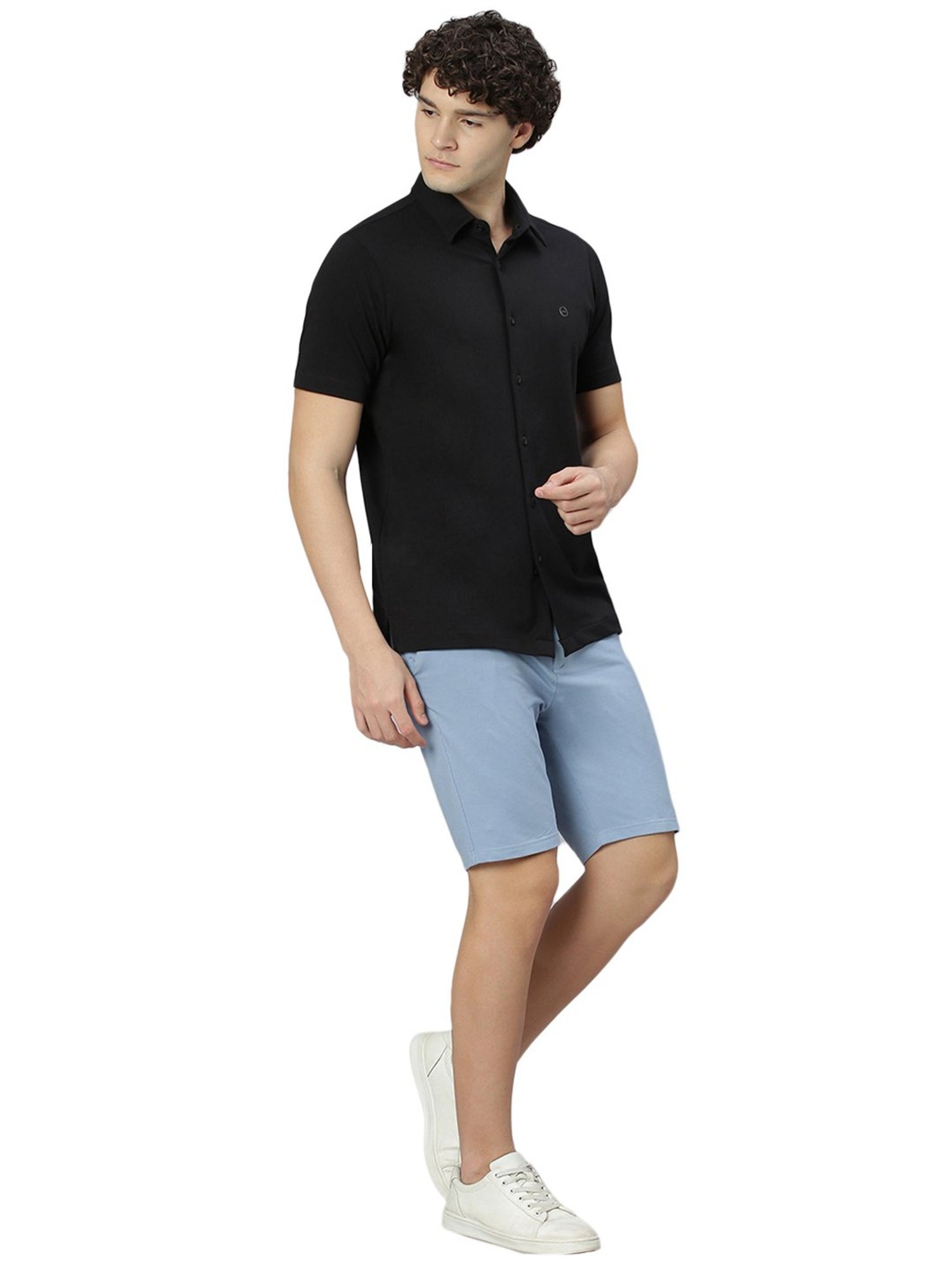 Slowave Black Regular Fit Shirt