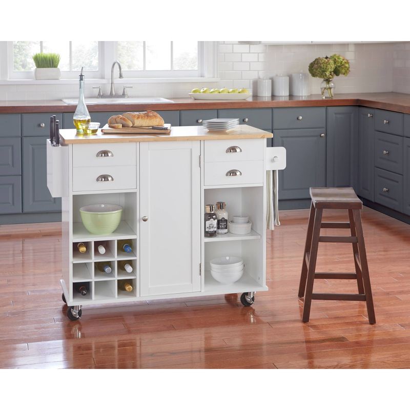 Lotus Kitchen Cart White - Buylateral