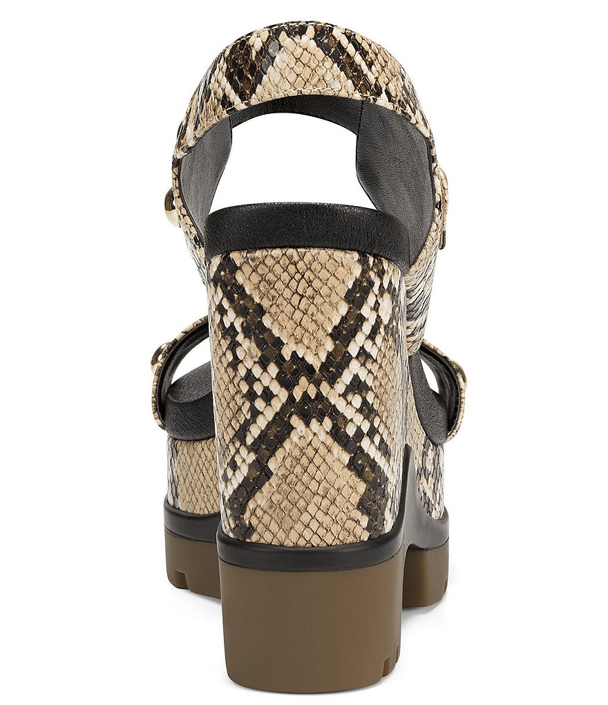 Jessica Simpson Baysie Studded Snake Print Platform Sandals