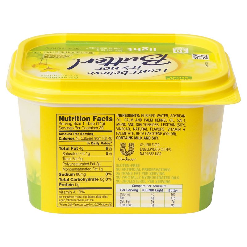 I Can't Believe It's Not Butter! Light Buttery Spread - 15oz