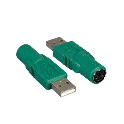 Kentek USB 2.0 Type A Male to Mini DIN 6 Pin Female Keyboard Mouse Adapter M/F Converter Port Saver Gender Changer Coupler For PC MAC Computer Logitech