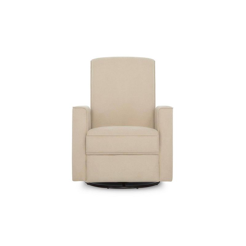 Evolur Seattle Upholstered Swivel Glide Recliner - White