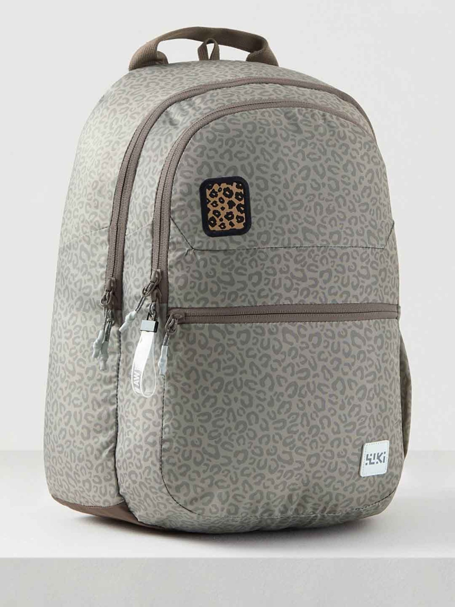 Wiki Back to School 1 Beige Polyester Printed Backpack - 22 Ltrs