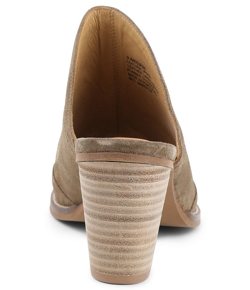 Andre Assous Suri Suede Block Heel Mules