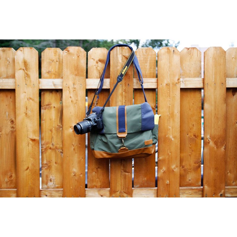J World Sam Canvas Messenger Bag - Navy
