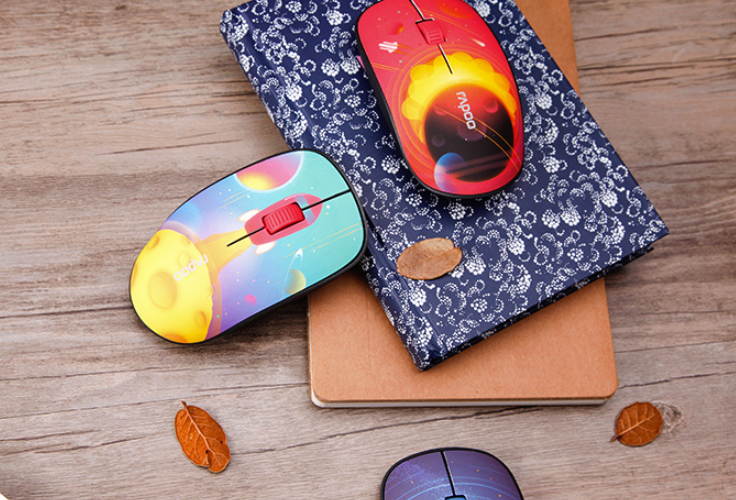 Rapoo M200  Ergonomic Design, Ultra-thin and Portable Colorful Exterior 2.4GHz Wireless Quiet Clicking Mouse For Office And Game - Blue