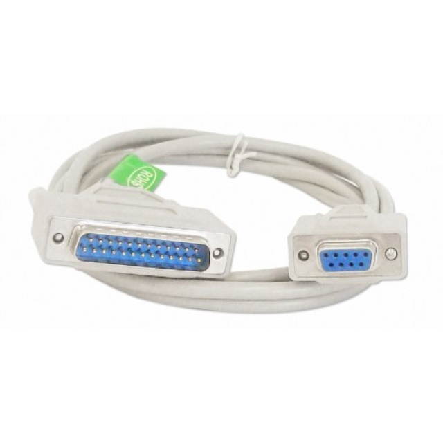 your cable store 6 foot db9 female / db25 male serial port cable rs232
