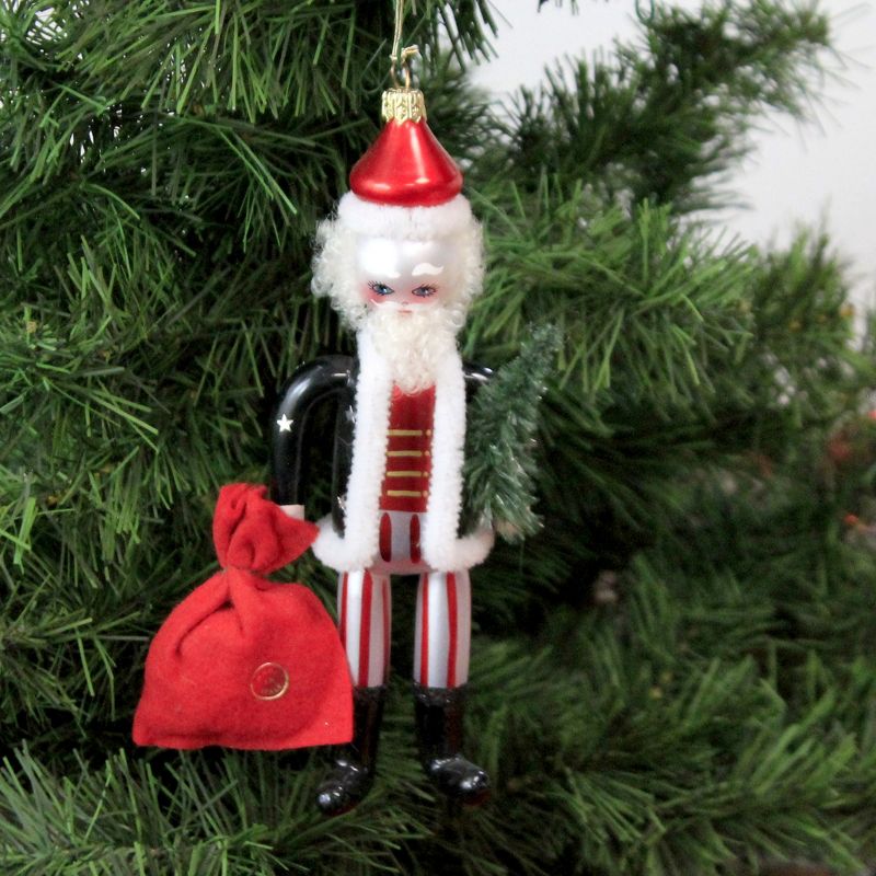 Italian Ornaments 7.25" Soldier Santa With Bag Christmas Italian Claus  -  Tree Ornaments