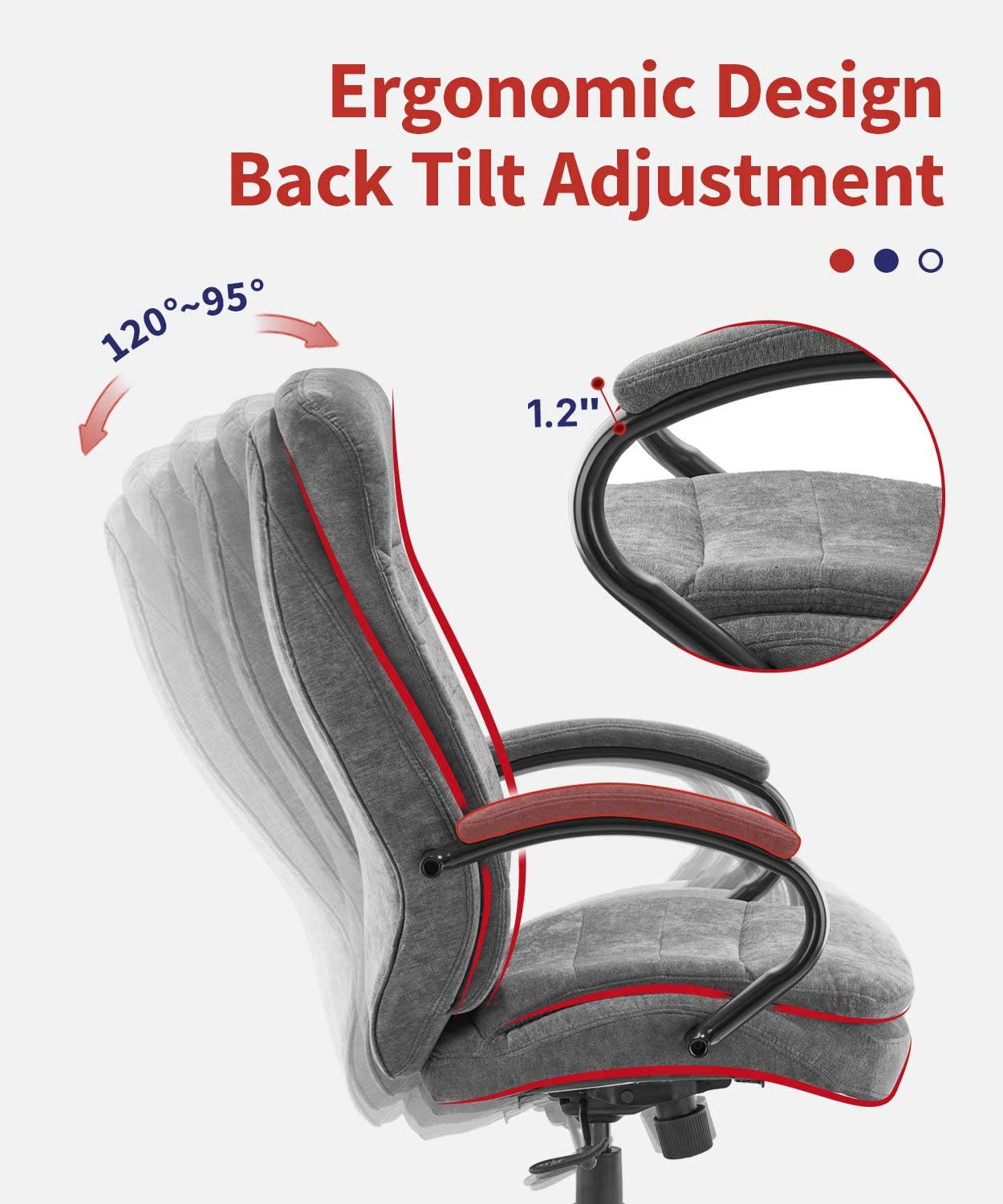 COLAMY Palencia Ergonomic Office Big And Tall Executive Chair