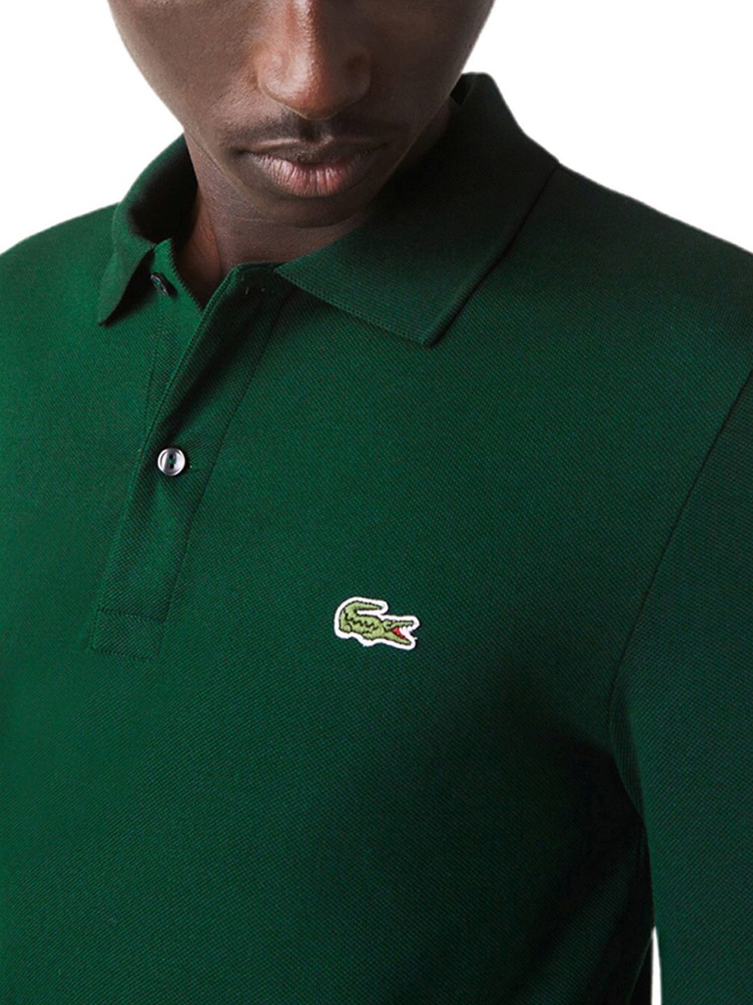 Lacoste Green Cotton Slim Fit Polo T-Shirt