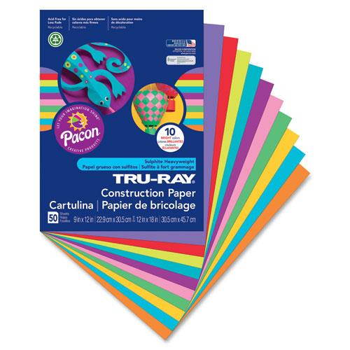 Pacon 103082 Tru-Ray Construction Paper, 76 lbs., 18 x 24, Lilac, 50 Sheets/Pack