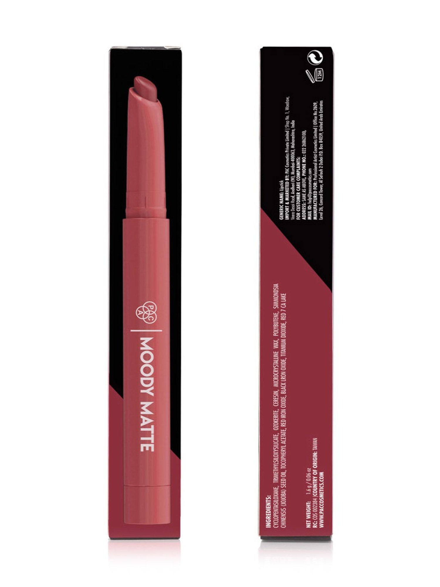 PAC Moody Matte Lipstick Date Night - 1.6 gm