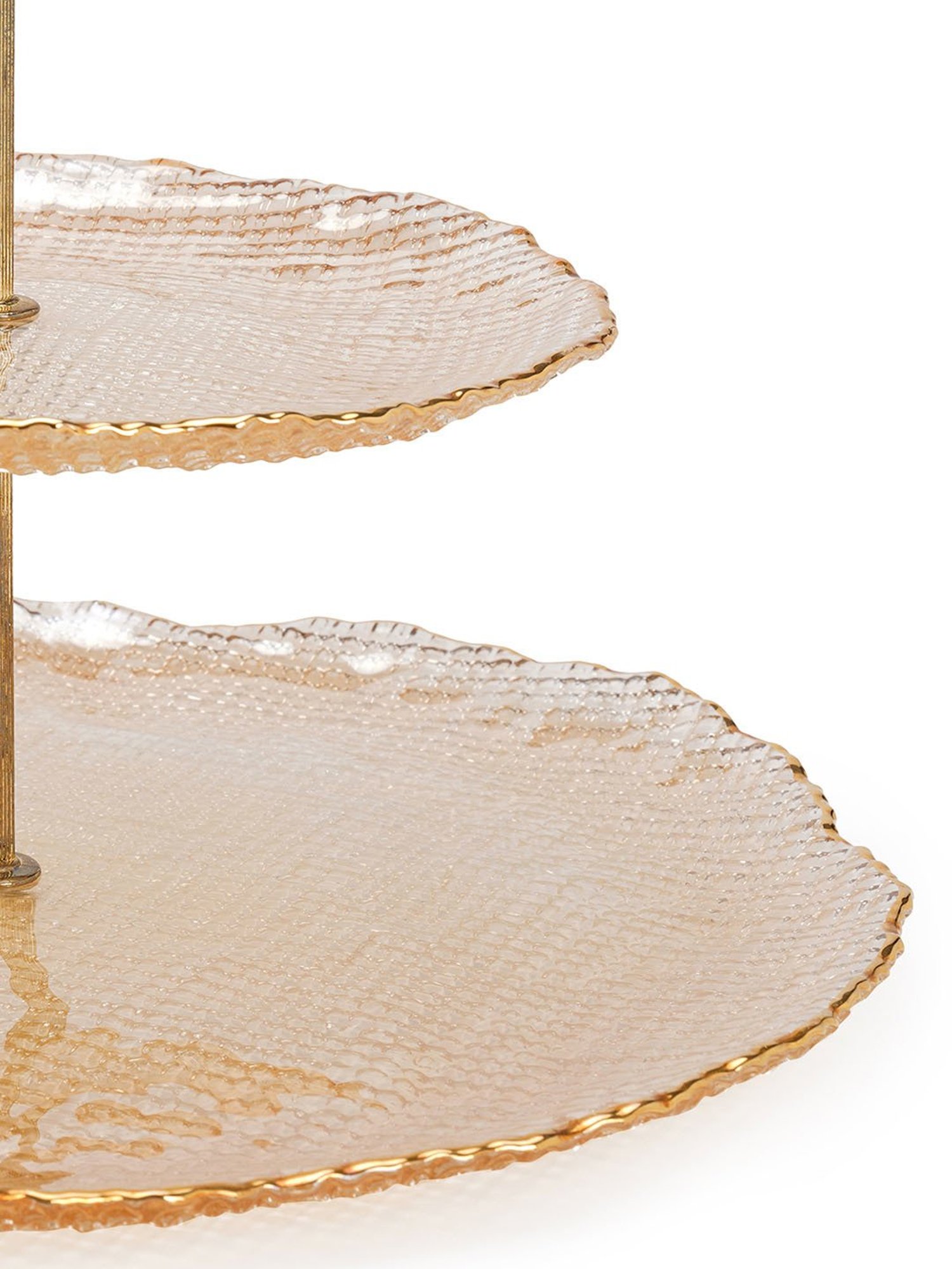Pure Home and Living Gold Glass Cake Stand