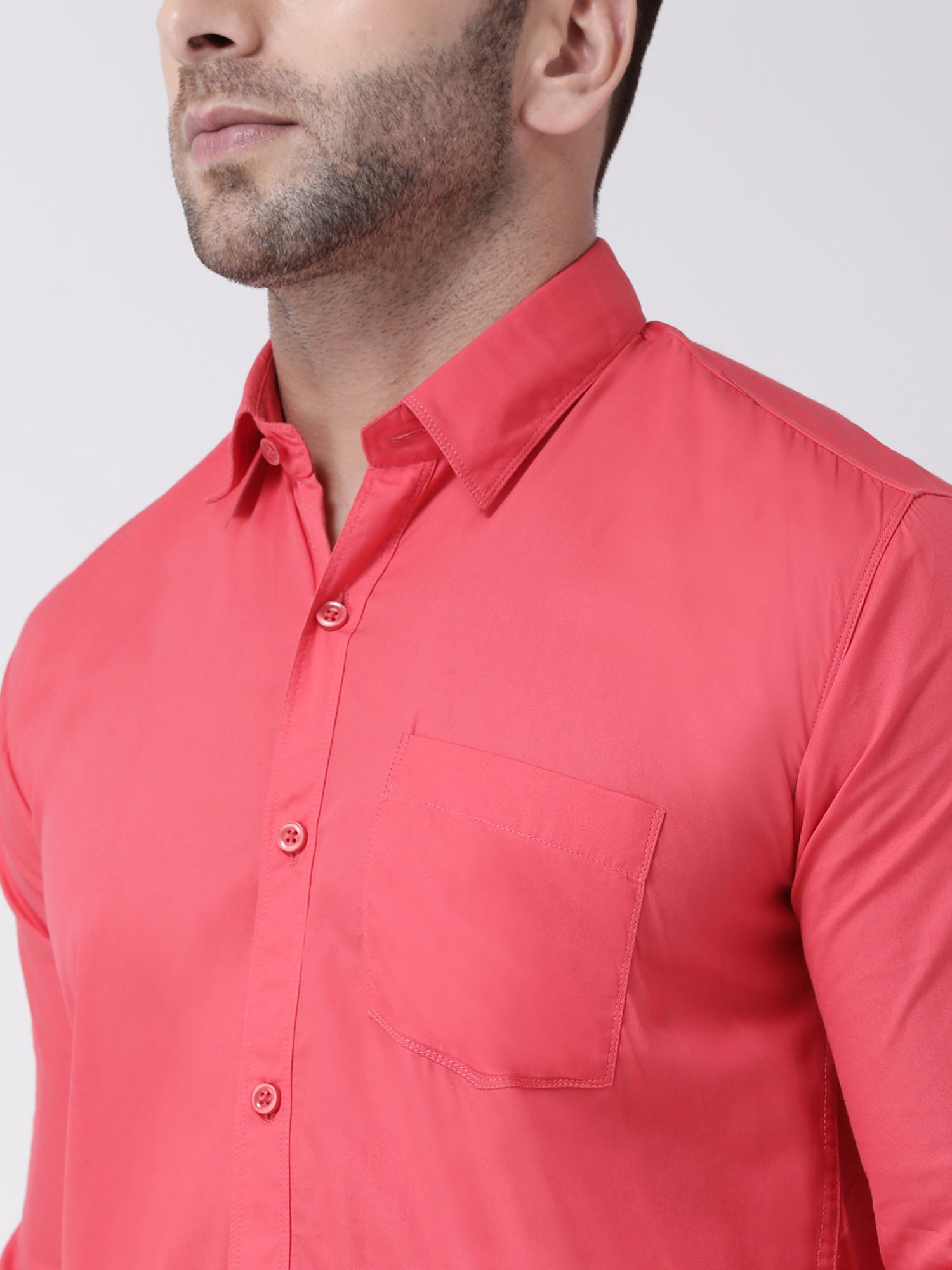 Hangup Plus Red Slim Fit Pure Cotton Shirt