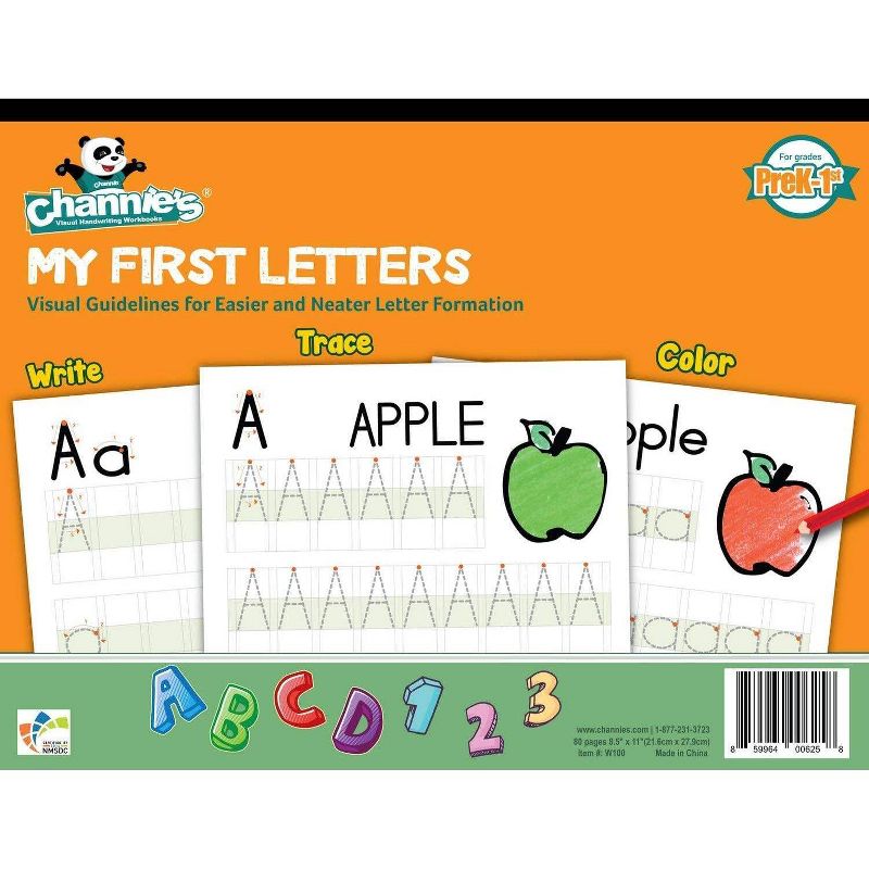 Channie's 3pk Beginner's Alphabet and Handwriting Workbooks