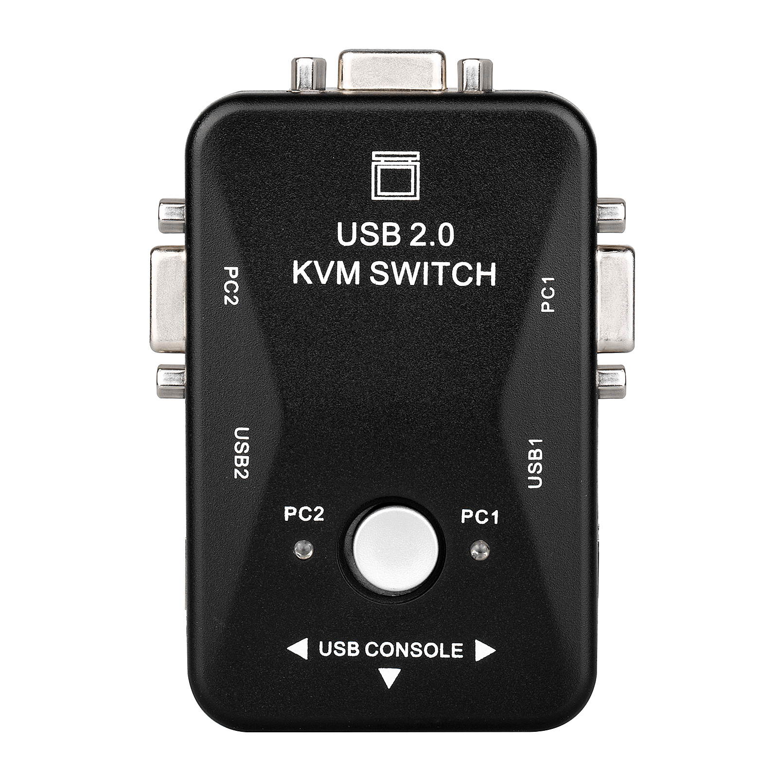 2 Port KVM Switch Box VGA USB Combo Cable