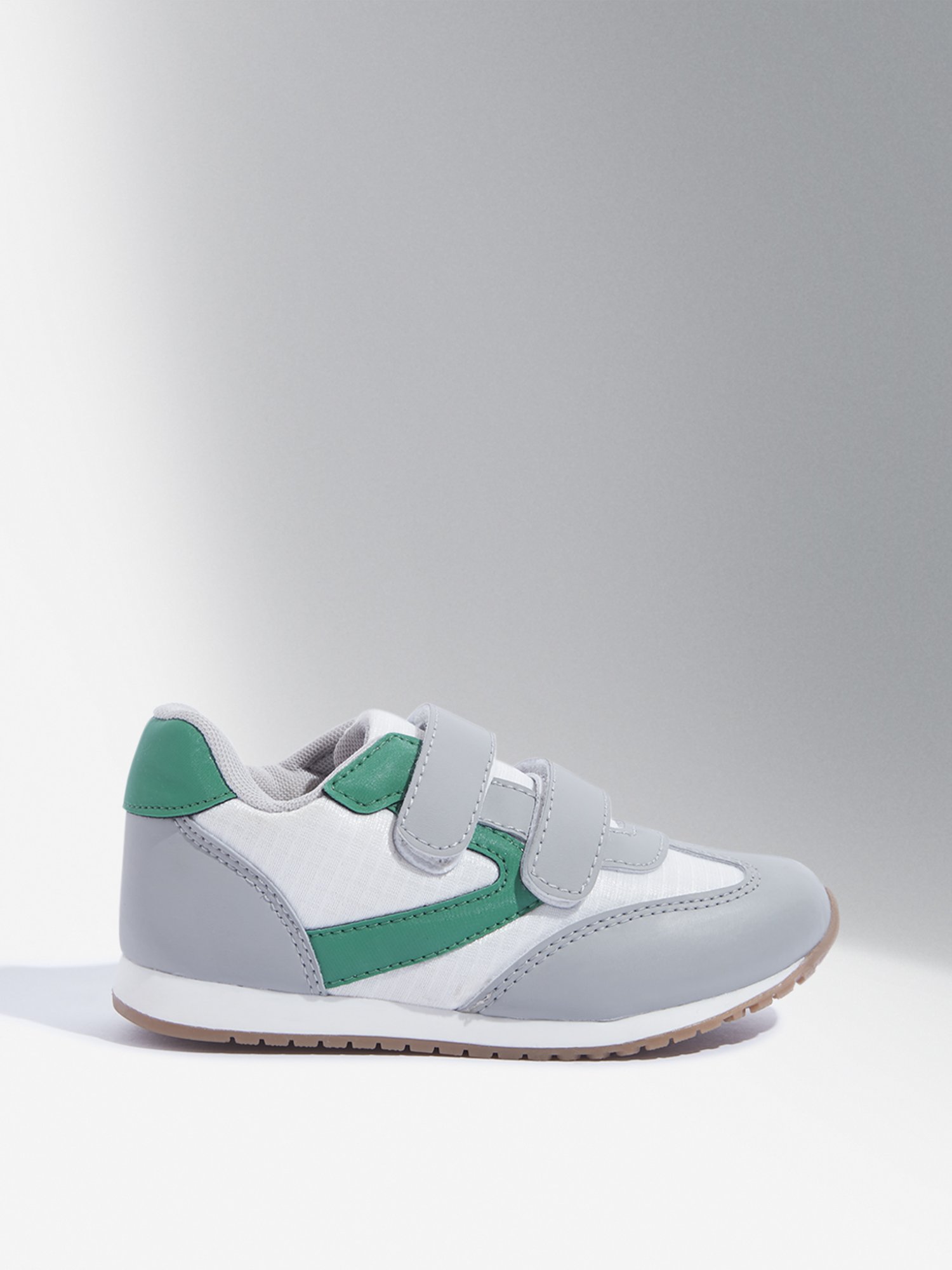 Yellow by Westside Grey Colour-Blocked Velcro Shoes