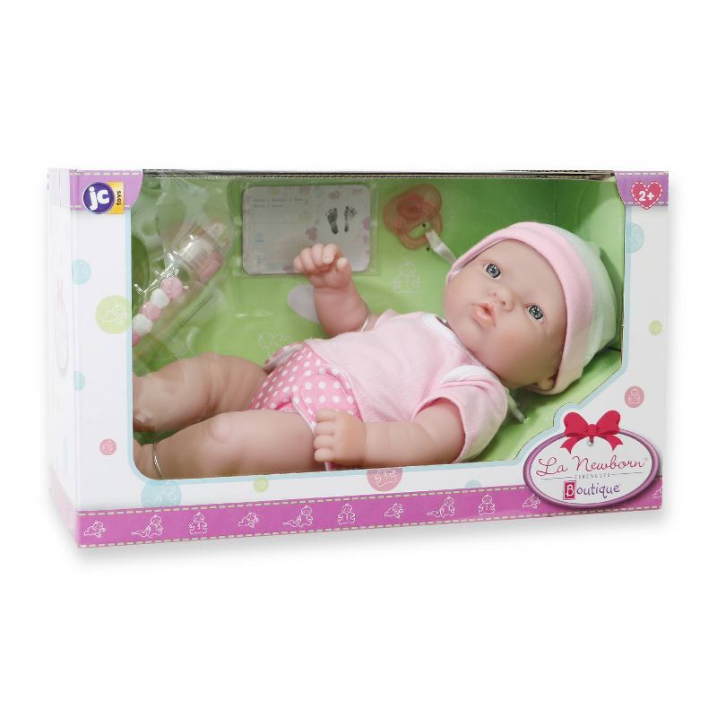 JC Toys La Newborn 12" All Vinyl Nursery Gift Set Doll