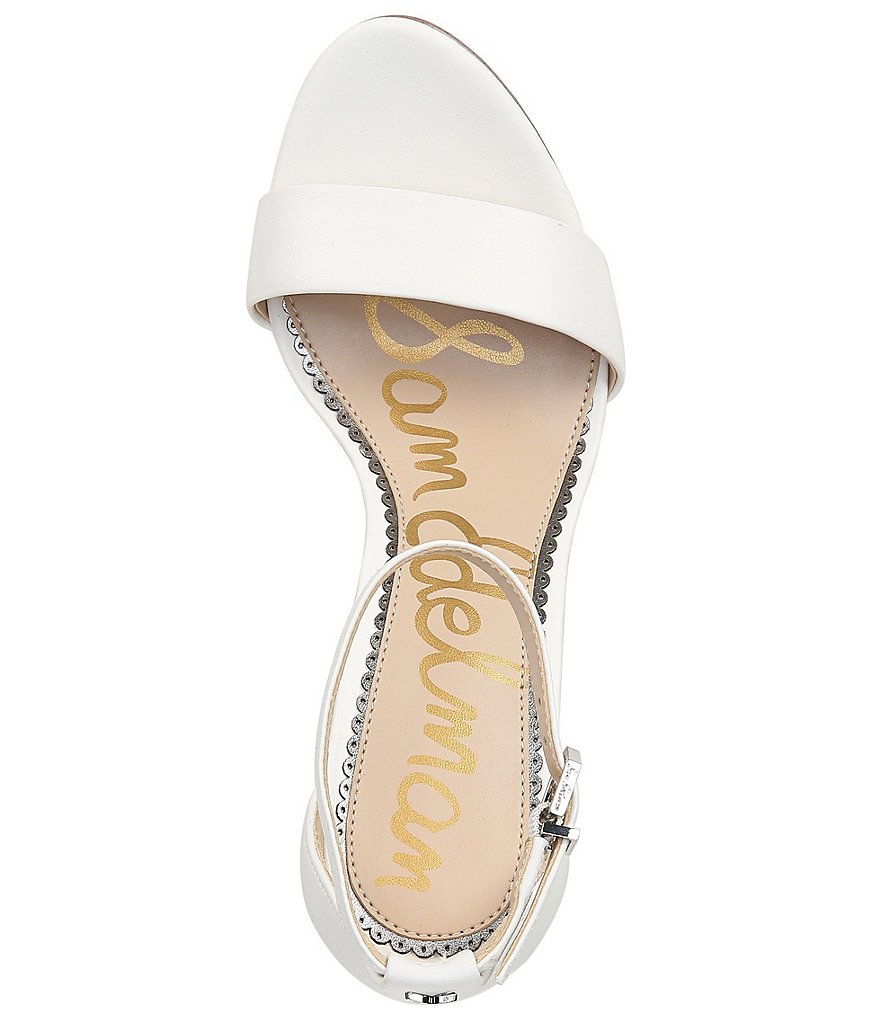 Sam Edelman Yaro Leather Ankle Strap Block Heel Dress Sandals