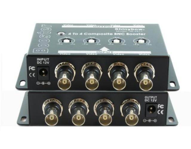 Shinybow 4x4 (4:4) Composite BNC Video Booster Extender Distribution Amplifier SB-2811