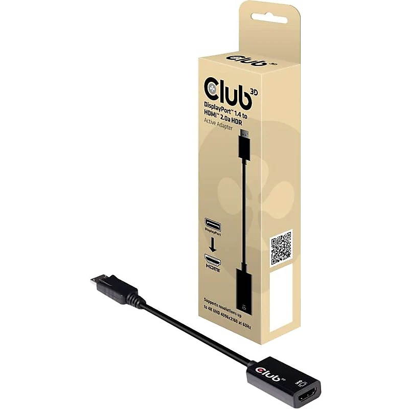 CLUB 3D CAC-1080 DP 1.4 TO HDMI 2.0A 4K 60HZ HDR