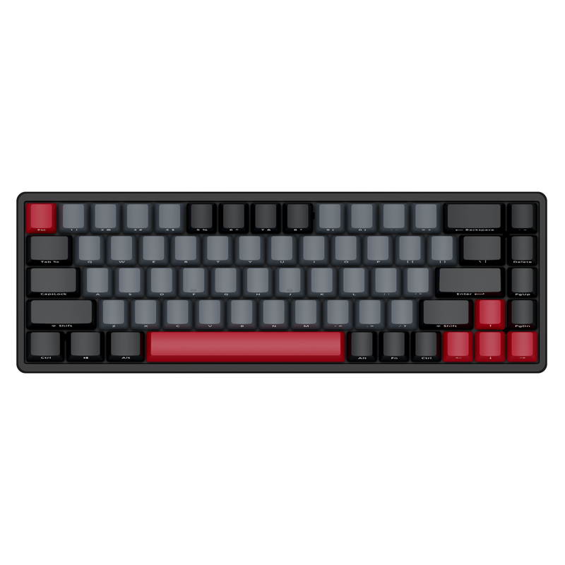 Royal Kludge RK837  68Keys Mini Layout Bluetooth and USB Wired Dual Mode Mechanical Keyboard, PBT Keycaps, Cherry MX Switch, White Backlit-Light Through Version