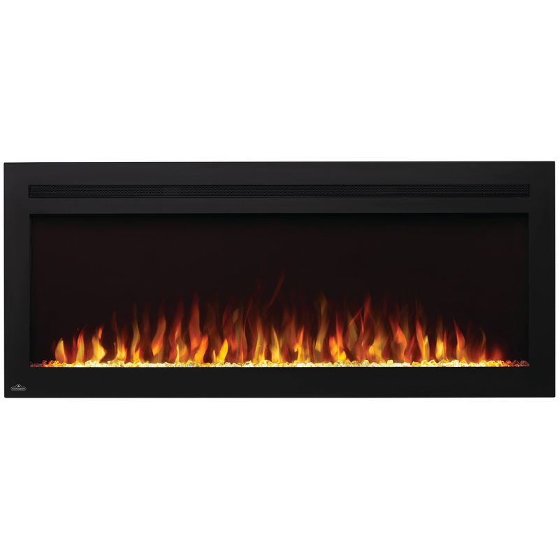 Napoleon NEFL50HI Purview 5000 BTU 1500 Watt 50 Inch Linear Electric Wall Mounted Recessed Fireplace with Remote, Heater, and Color Changing Flame