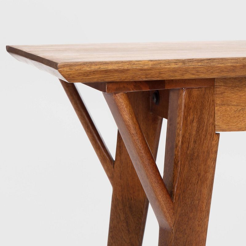 Stratford Mid-Century Entryway Bench Walnut Brown - Finch