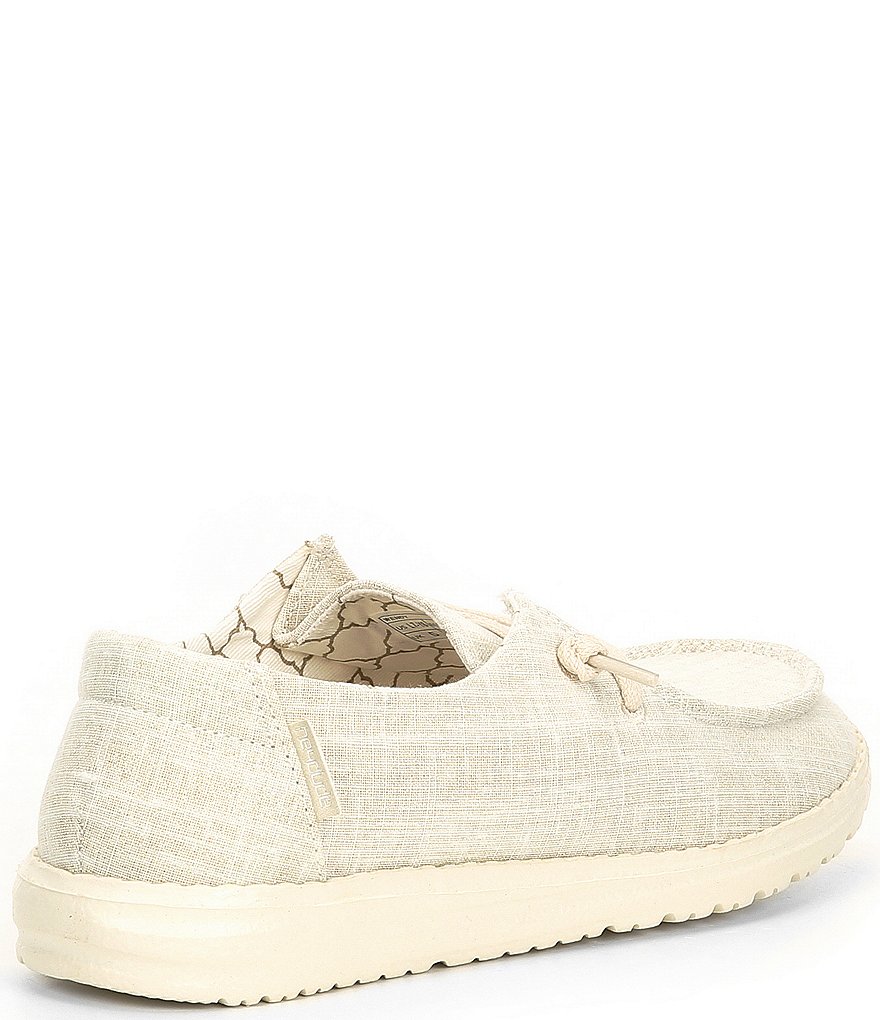 Hey Dude Women's Wendy Sparkling Metallic Canvas Washable Slip-Ons