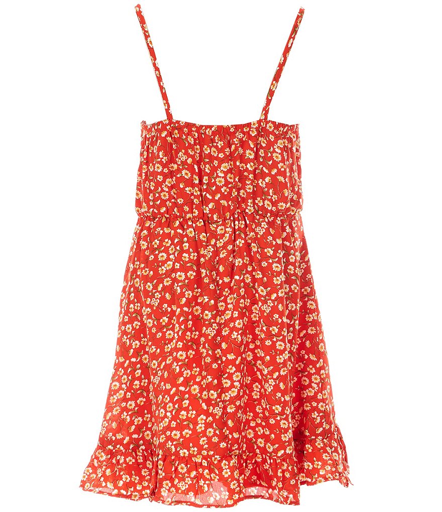 Angie Big Girls 7-14 Stripe Ruffle-Hem Maxi Dress