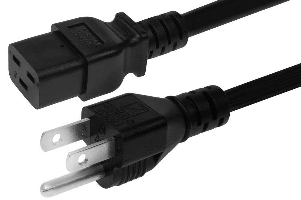 SF Cable, 6 ft USA 5-15P to C19 power cord (NEMA 5-15P to C19)