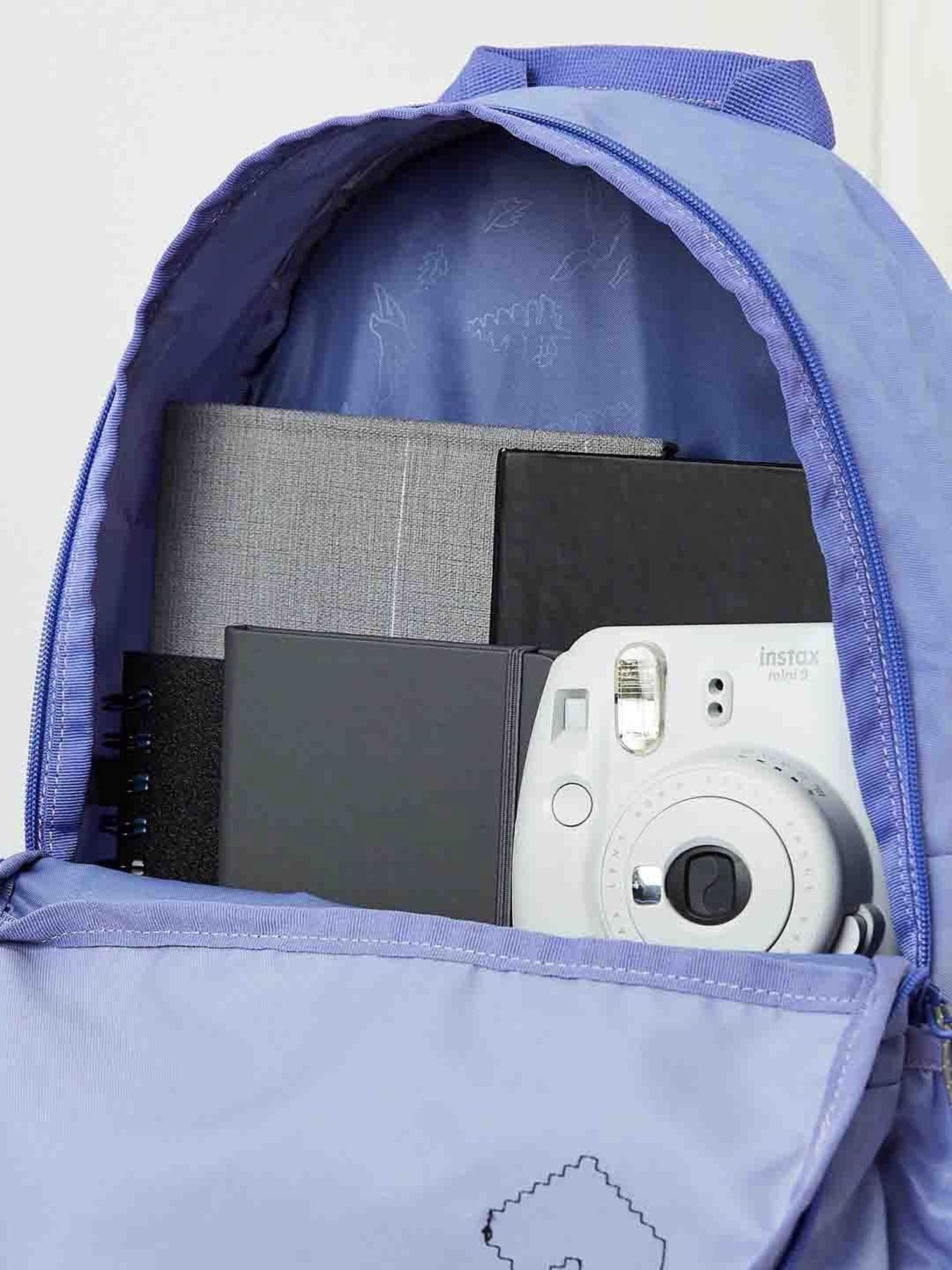 Wiki Back to School Purple Polyester Printed Backpack - 18 Ltrs