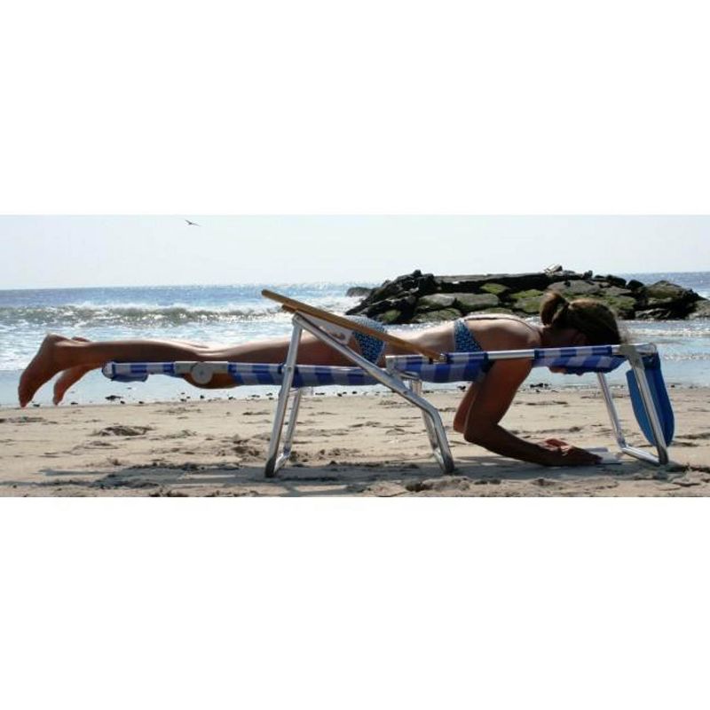 Ostrich 3 N 1 Lightweight Aluminum 5 Position Reclining Beach Chair, Striped