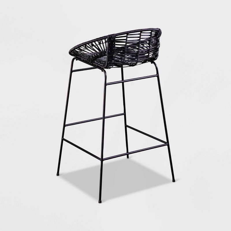 Chartish 2pk All-Weather Patio Stools - Black - Aiden Lane