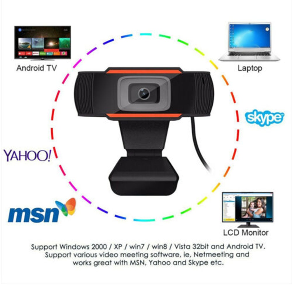 1080P Full HD Webcam USB 2.0 30FPS Universal PC CMOS For Laptop Camera Rotatable Computer Accesories