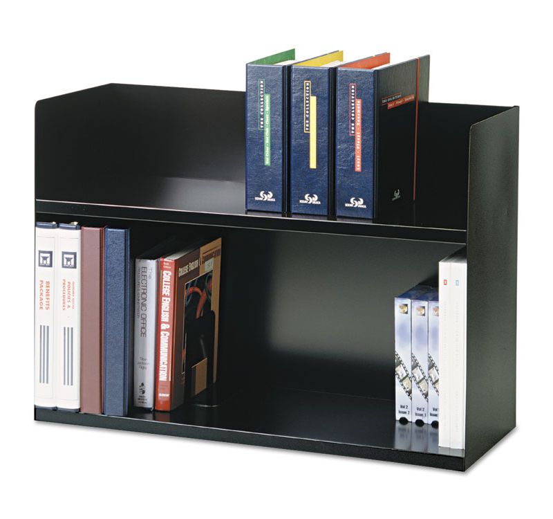 SteelMaster Two-Tier Book Rack Steel 29 1/8 x 10 5/16 x 20 Black 26423BRBK