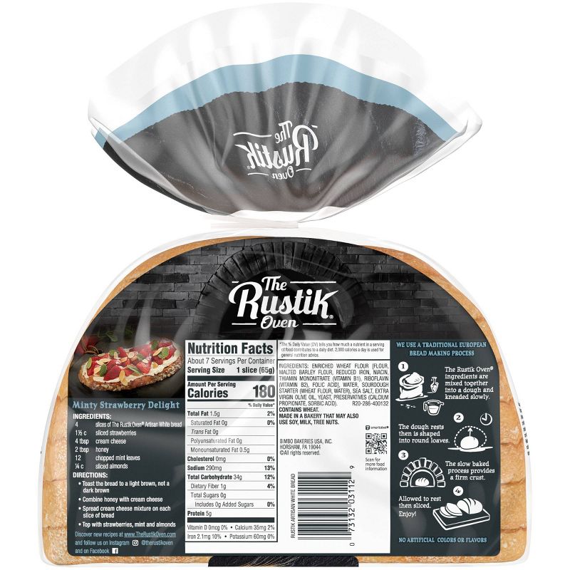 The Rustik Oven Artiasn White Bread - 16oz